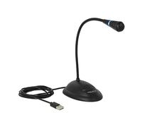DELOCK 65871 USB Microphone with Stand and Mute/On & Off Button 1.7 m Black