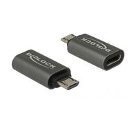 Delock 65927 Adapter USB 2.0 Micro-B Male to USB-C Female Anthracite