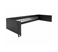 Delock 19 inch DIN rail panel 2 U - black