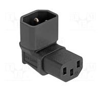 80472 IEC C13 female, IEC C14 male angled 10A 250V DELOCK