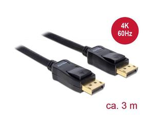 Delock 82424 DisplayPort Connection Cable DP 1.2 4K/60Hz 3m Black