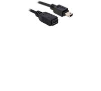 Delock 82667 USB cable USB-Mini-B plug, USB Mini-B socket 1.00 m Black