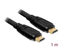 Delock 82669 HDMI Cable HDMI-A plug, HDMI-A plug 1.00 m Black 4K U...