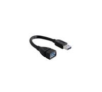 Delock 82776 USB 3.0 cable USB-A plug to socket Black 0.15 m