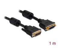 Delock 83106 DVI-I 24+5 Plug to Socket Extension Cable 1.0m Black ...