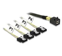 Delock Mini SAS Cable HD SFF 8643 4x to 4 SATA Sockets