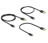DeLOCK 83680 USB A Micro-USB B Male Black USB Cable - USB Cables (USB A, Micro-USB B, 2.0, Black)