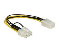 Delock 83775 Power Cable PCI Express 6-pin Female to 8-pin Male 20 cm