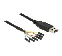 Delock 83787 USB cable USB-A plug, USB terminal 1.80 m Black