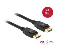 Delock Cable DisplayPort 1.2 Male to DisplayPort Male 2 m Black 4 K