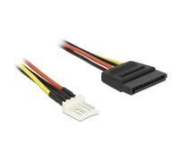 DeLOCK Cable Power SATA 15 Pin Male to Floppy 4 83877 Cable Power SATA 15 Pin Male to Floppy 4,Black/red/yellow, 24cm