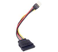 Delock 83918 Cable Power SATA 15 Pin Male to Floppy 4 - Black/Red/Yellow 1 15cm