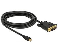 DeLOCK 83990 3 m Mini DisplayPort DVI-D Black Video Cable Adapter Mini DisplayPort DVI-D Male Gold