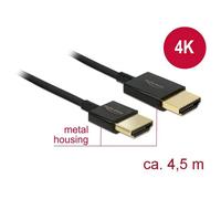 Delock 84775 High Speed HDMI Cable with Ethernet 4K 60Hz 4.5m Slim...