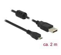 DeLock Cable USB 2.0 Type A Male to USB 2.0 B Male 2 m Black