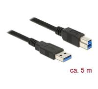 Delock 85070 USB 3.2 Gen 1 Cable USB-A to USB-B 5m Black Gold Plat...