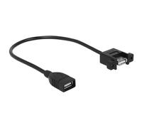 Delock 85105 USB cable USB 2.0 USB-A socket, USB-A socket 0.25 m Black