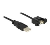 Delock 85106 USB cable USB 2.0 USB-A plug, USB-A socket 1.00 m Black