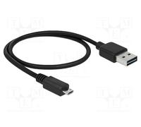 85156 Cable USB 2.0 Gold Plated 500mm Black 24AWG,28AWG 480Mbps DELOCK
