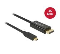Delock 85255 USB-C to DisplayPort Adapter Cable 4K 60Hz 1m Black C...