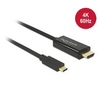 DeLock Kabel USB Type-C Stecker > HDMI Stecker (DP Alt Mode) 4K 60 Hz 3 m Schwar