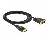 Delock 85313 DisplayPort 1.2 to DVI 24+1 Male 4K 30Hz 2m Cable Black