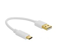 Delock 85355 USB cable USB-A plug, USB-C® plug 0.15 m White