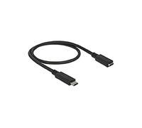 DeLock Kab USB3.1 C> USB Type-C Buchse Verlängerung 0.5 m Schwarz - Kabel - Digi