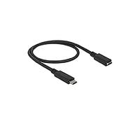 DeLock Kab USB3.1 C> USB Type-C Buchse Verlängerung 0.5 m Schwarz - Kabel - Digi