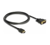 Delock 85652 HDMI to DVI 24+1 Cable Bidirectional 1m Gold-plated T...