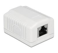Delock 86196 Network outlet Surface-mount CAT 6A White for network...
