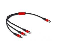 Delock 86710 USB Charging Cable 3in1 USB-C to Lightning/Micro/USB-...
