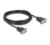 Delock 86826 RS-232 Serial Cable D-Sub9 Female to Female 5 m Black