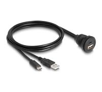 88102 cable USB 2.0 1 m black 480 Mbps Ø lead: 4.5 mm DELOCK
