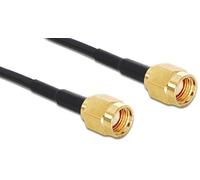 Delock 88475 RP-SMA RP-SMA Gold, Black Cable Interface/Gender Adapter - CABLE INTERFACE/Gender Adapter (RP-SMA, RP-SMA, Female/Female, Gold, Gold, Black, 0.32 m)