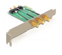 Delock PCI Express Card to Mini PCIe 3x RP-SMA Port