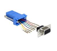 DELOCK Adapter D-Sub9 -> RJ45 Bu/Bu Montagesatz NEW