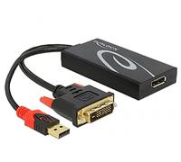 DeLock Adapter DVI (24+1) -> Displayport Black 30 cm Cable