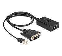 DeLOCK Adapter DVI Male to DisplayPort 1.2 Female Black 4K 50 cm