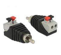 DELOCK Adapter Terminalblock 2Pin -> Cinch Stecker NEW