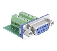 Delock adaptor Sub-D, 9 pin female to terminal block 10 pin