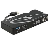 DeLOCK adaptor USB 3.0 to HDMI + VGA + Gigabit - LAN + USB 3.0