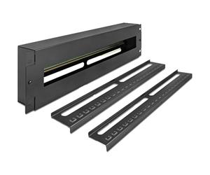 DeLOCK Bracket 19 Inch Circuit Breaker Strip with Cover and Top Hat Rail