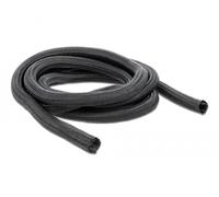 Delock Braided Sleeve Self-Closing 10 m x 25 mm Black
