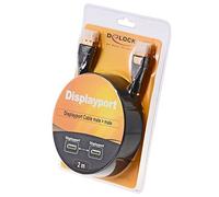 Delock Kabel DisplayPort 1.2 Stecker > DisplayPort Stecker 4K 60 Hz 2 m Premium