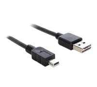 Delock USB-Kabel USB 2.0 USB-A Stecker, USB-Mini-B Stecker 5.00m Schwarz beidsei