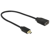 DeLock Cable High Speed with Ethernet hdmi micro D male to HDMI A Female 3D 4 K 20 cm Premium Slim