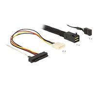 DeLOCK Cable Mini SAS HD SFF 8643 x4 Male to 4 x SAS 29 Pin SFF 8482 Female 0.5 m