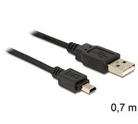 DeLOCK Cable USB 2.0-A > USB Mini-B 5-Pin 0, 70 m St