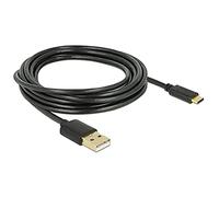 DeLOCK Cable USB 2.0 Type A Male to Type C 2.0 Male 3 m Black